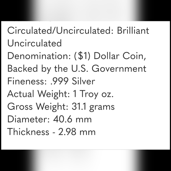 Sliver eagle 2001  one oz - Picture 4 of 4